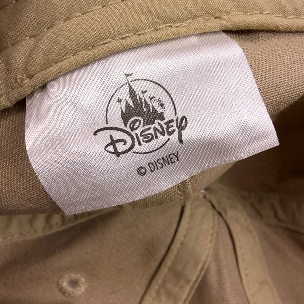 Disney Parks Mickey Mouse Silhouette Khaki Tan Baseball Cap Dad Hat Adjustable